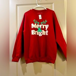 NWT, ‘Merry & Bright’ Christmas sweatshirt